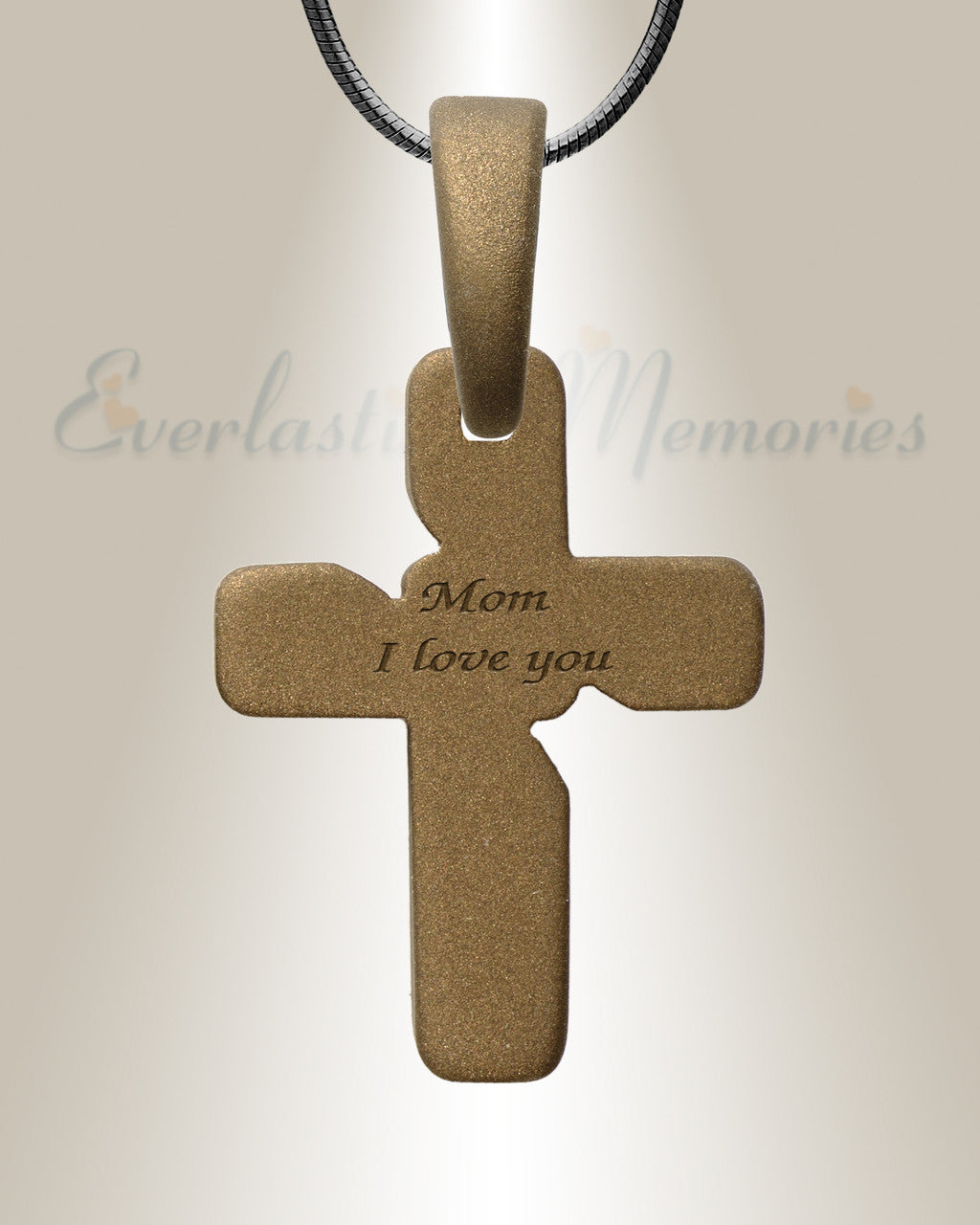Honoring Cross Bronze Finish with Cream Ash Resin Jewelry