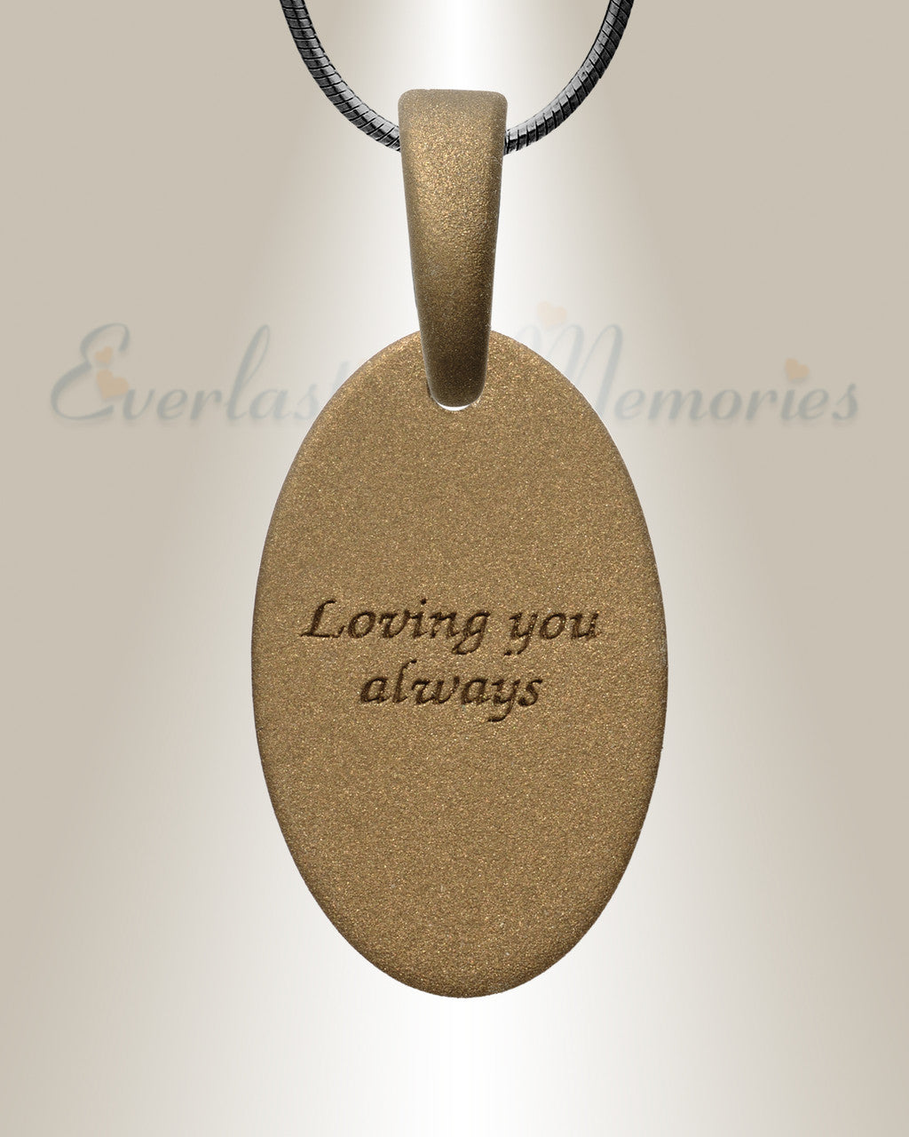Heartfelt Oval Bronze Finish with Black Flame Opal Ash Resin Jewelry