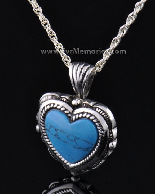 Sterling Silver Heart Turquoise Jewelry Pendant