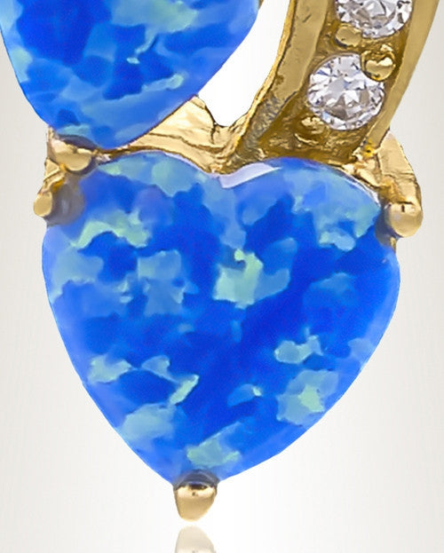 Gold Plated Calming Hearts Memorial Jewelry