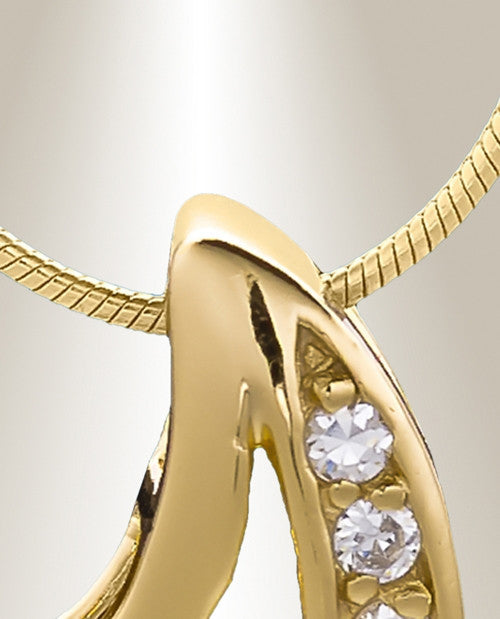 Gold Plated Calming Hearts Memorial Jewelry