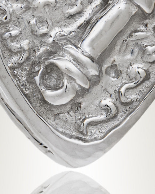 Silver Playful Heart Pet Memorial Jewelry