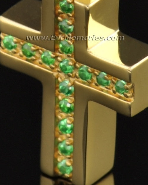 Gold Plated Trusting Cross Memorial Locket