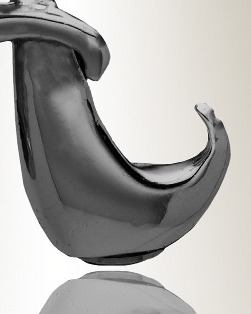Black "A" Initial Cremation Jewelry