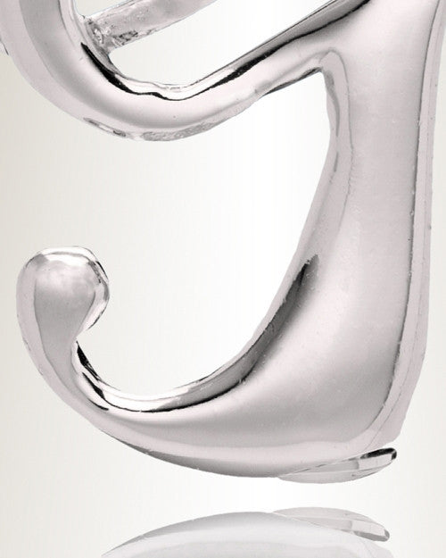 Silver "G" Initial Cremation Jewelry