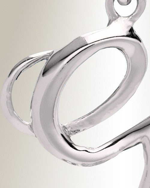 Silver "G" Initial Cremation Jewelry