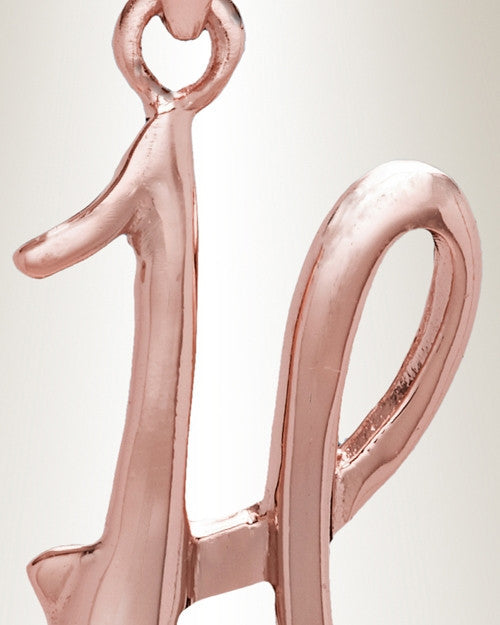 Rose Gold "H" Initial Cremation Jewelry