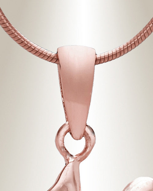 Rose Gold "H" Initial Cremation Jewelry