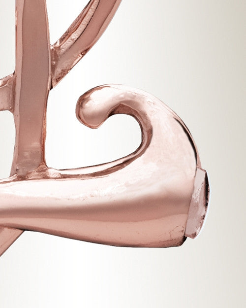 Rose Gold "L" Initial Cremation Jewelry