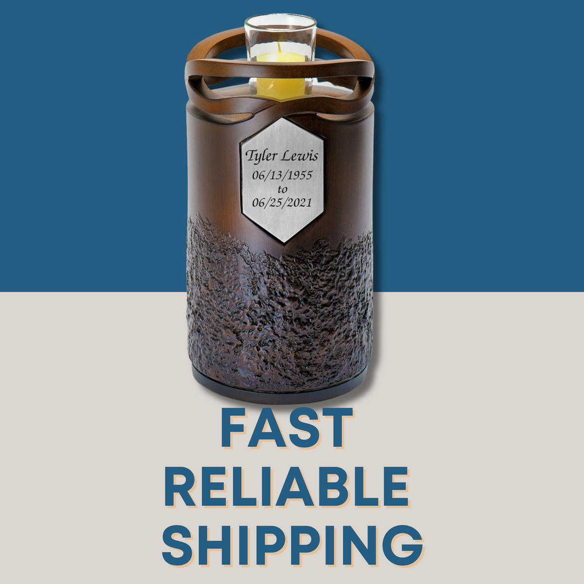 Infinity Wood With Memorium Cremation Urn