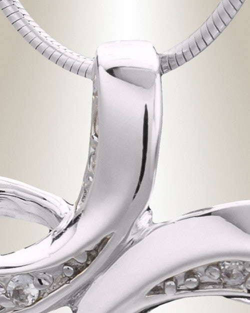 Silver Forever Cross Cremation Jewelry