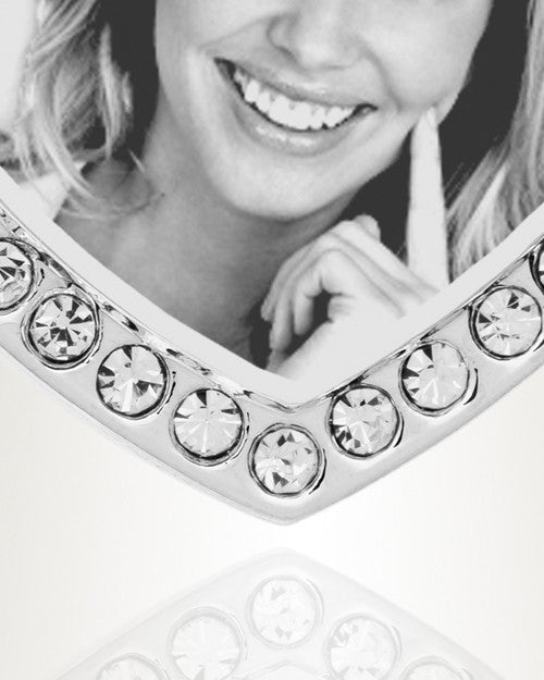 Gem Heart Photo Engraved Stainless Keepsake