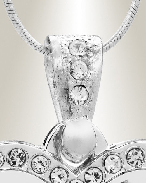 Gem Heart Photo Engraved Stainless Keepsake