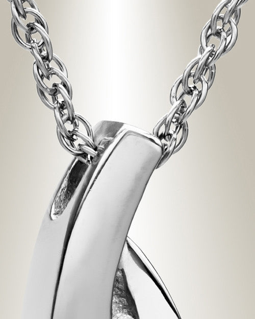 Everlasting Leaf Silver Cremation Urn Keepsake