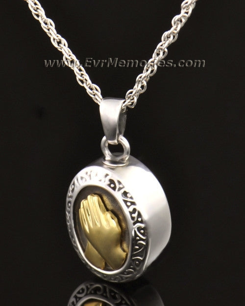 14k White Gold Belief Memorial Locket
