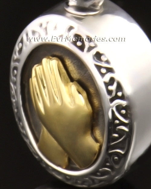 14k White Gold Belief Memorial Locket