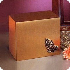 Praying Hands Bronze Companion Cremation Urn