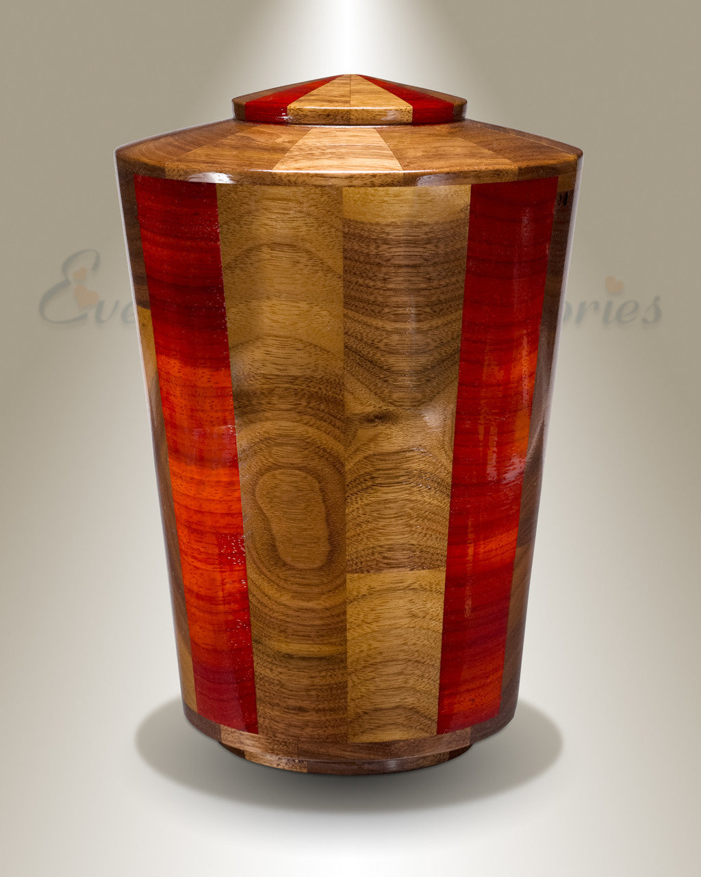 Large Trinity Urn in Black Walnut & Padauk