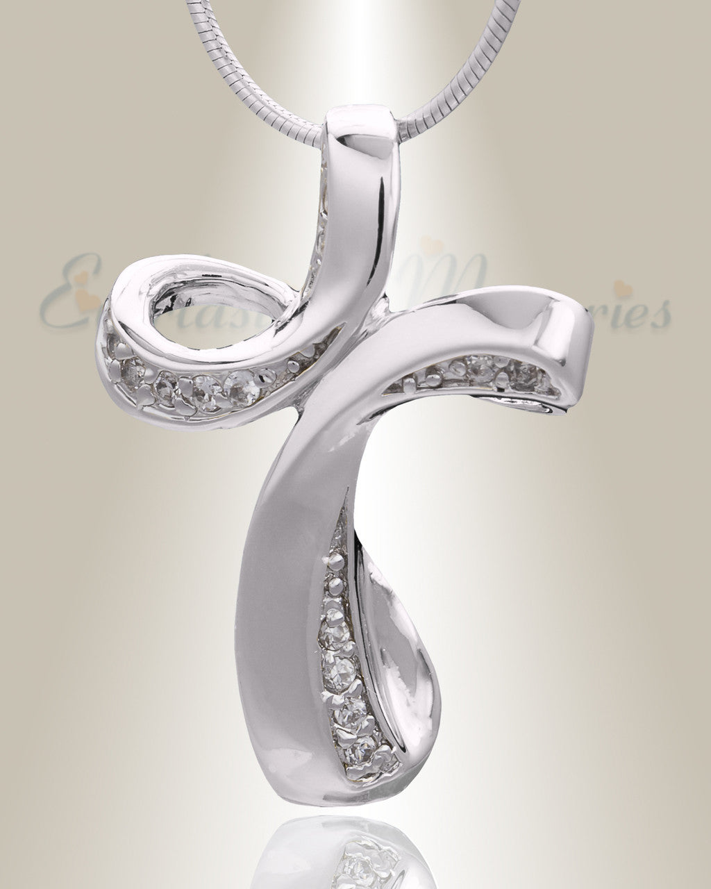 Silver Forever Cross Cremation Jewelry
