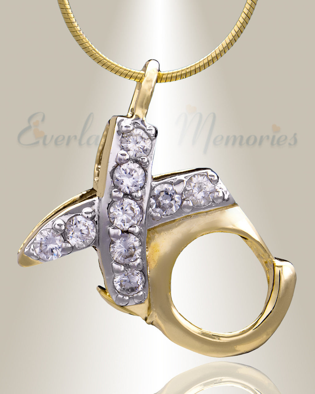 Gold Plated XO Cremation Jewelry