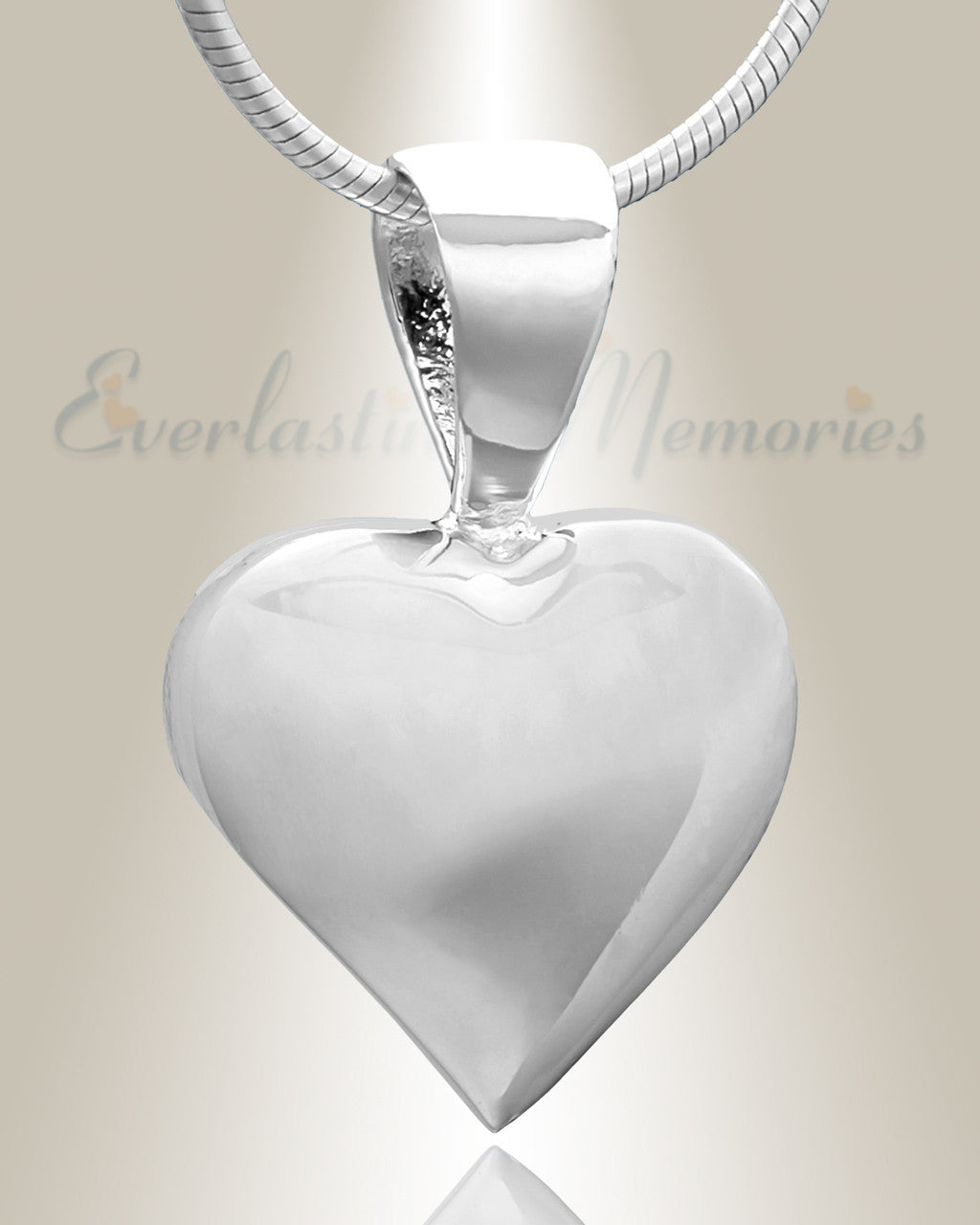 Silver Caring Heart Cremation Jewelry