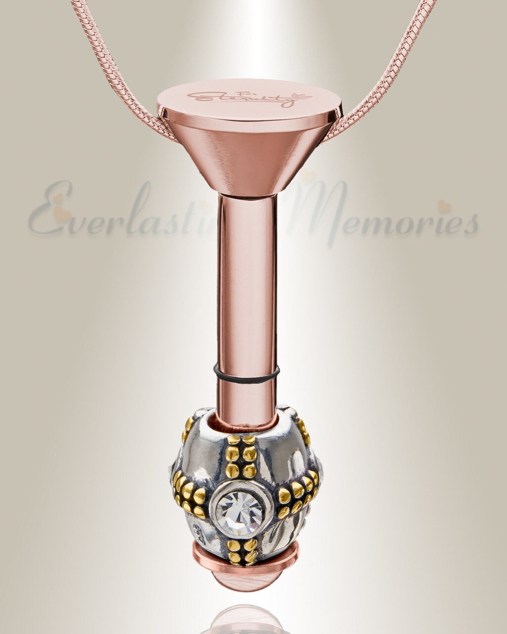 Rose Gold Plated Millenium Ash Pendant with Ornate Charm