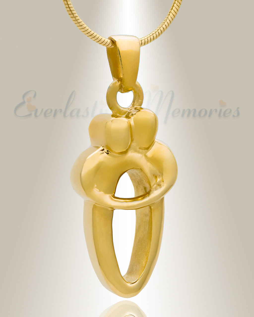 14K Gold Plated Two People Cremation Keepsake