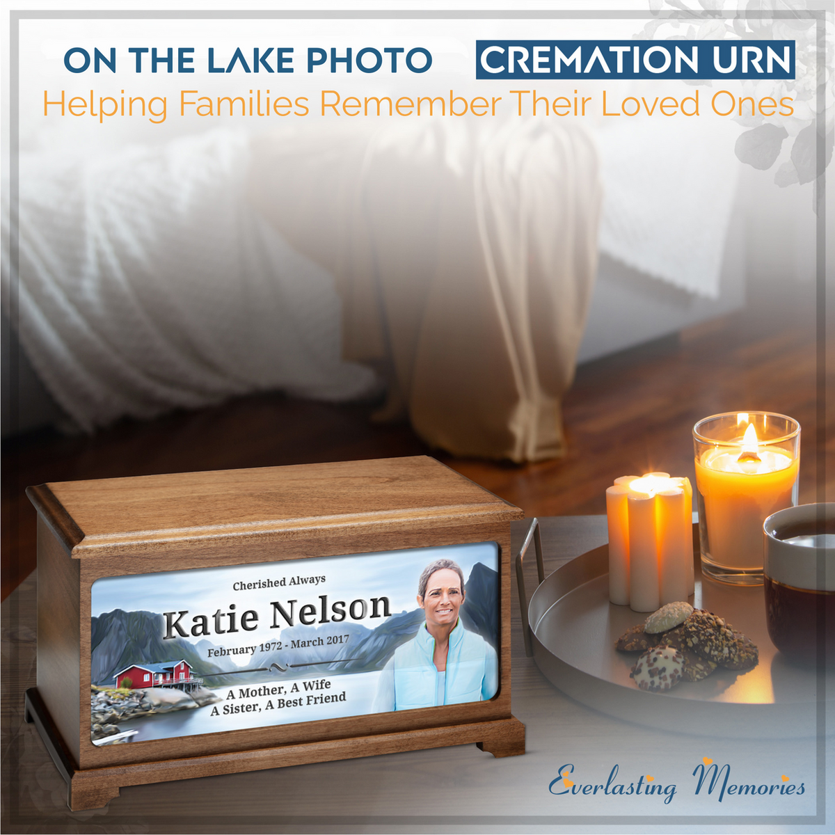 On The Lake Picture Urn For Ashes