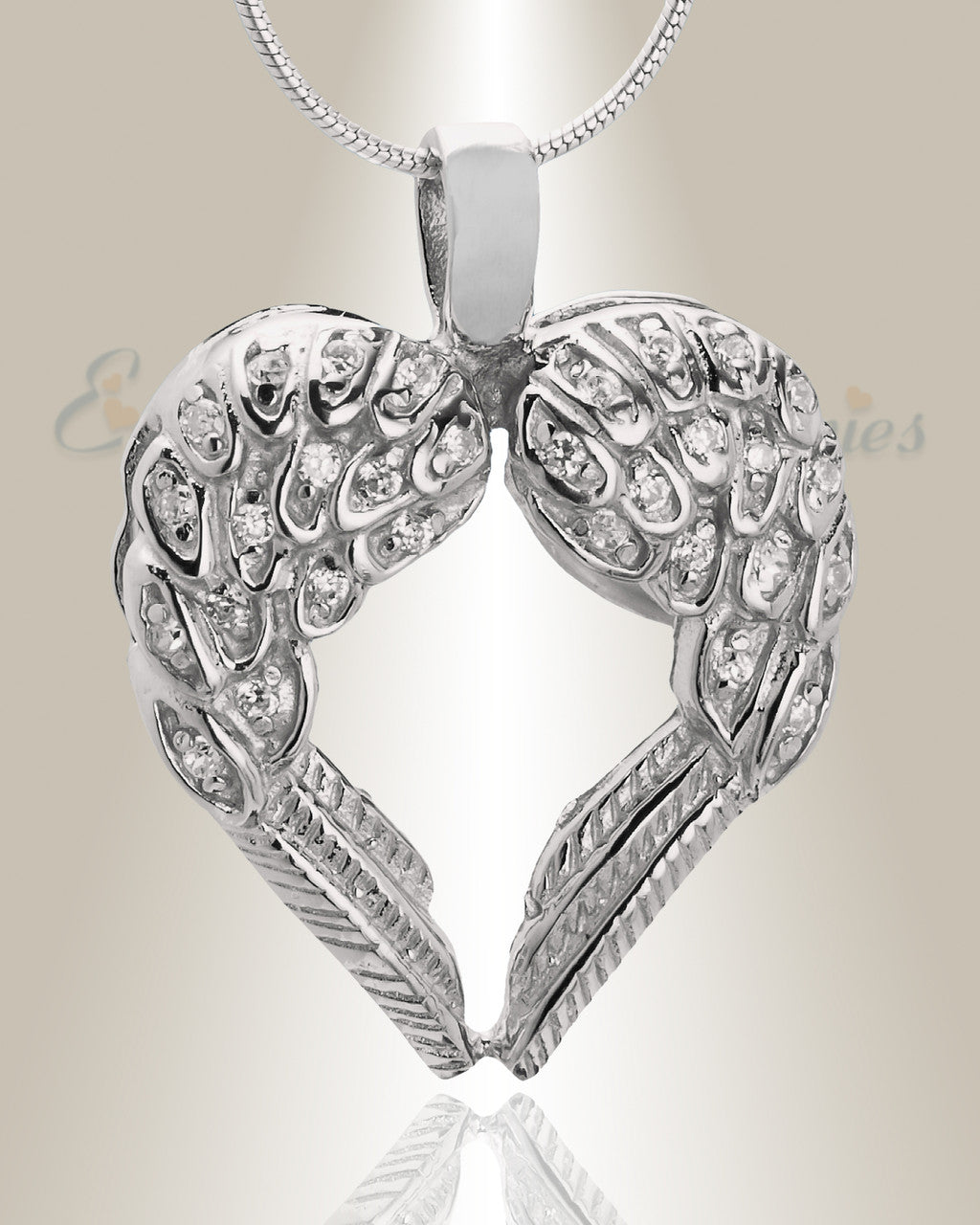 14K White Gold Wings of Hope Memorial Jewelry