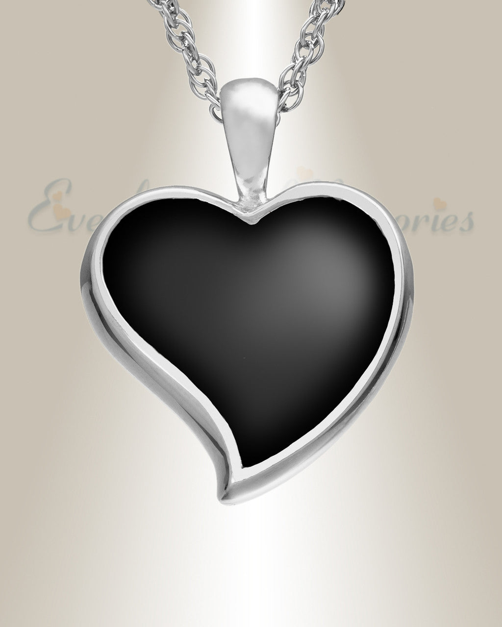 14k White Gold Knighted Heart Remembrance Jewelry