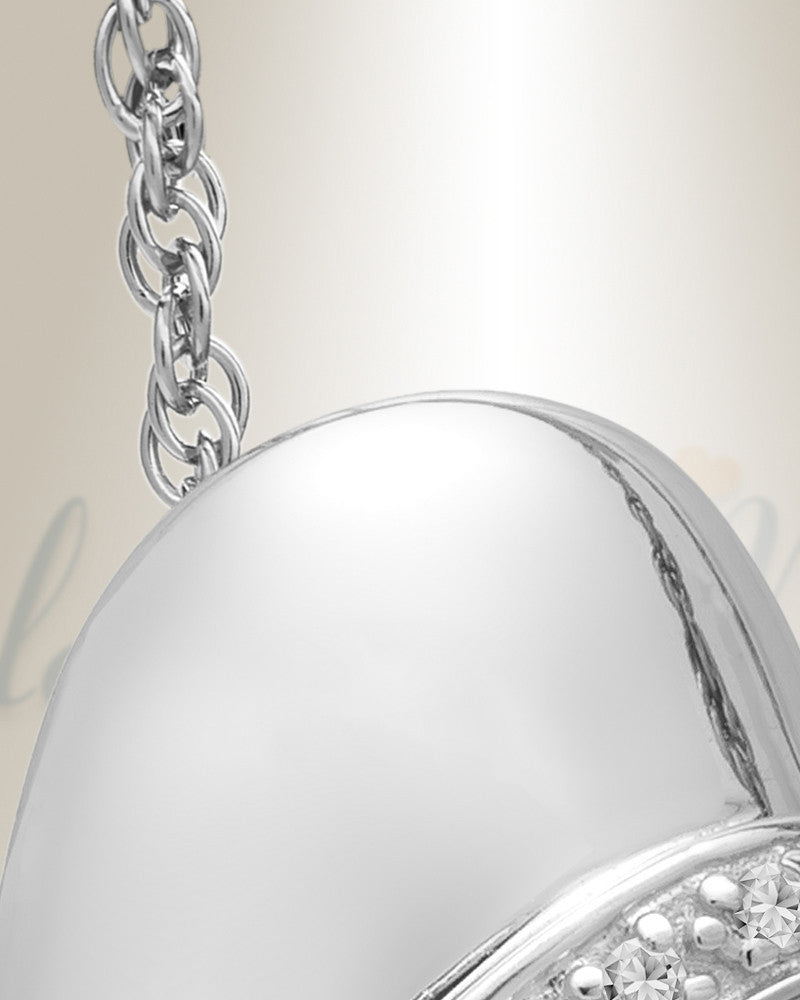 Silver Thankful Heart Memorial Pendant