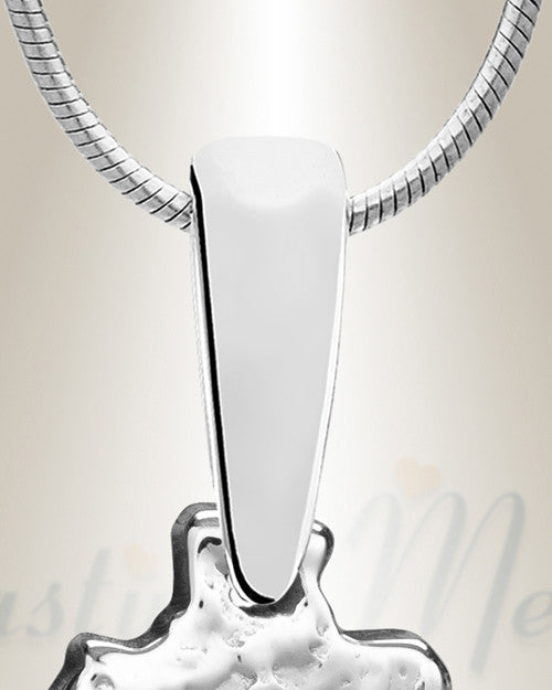 Solid 14K White Gold Elevation Ash Resin Jewelry