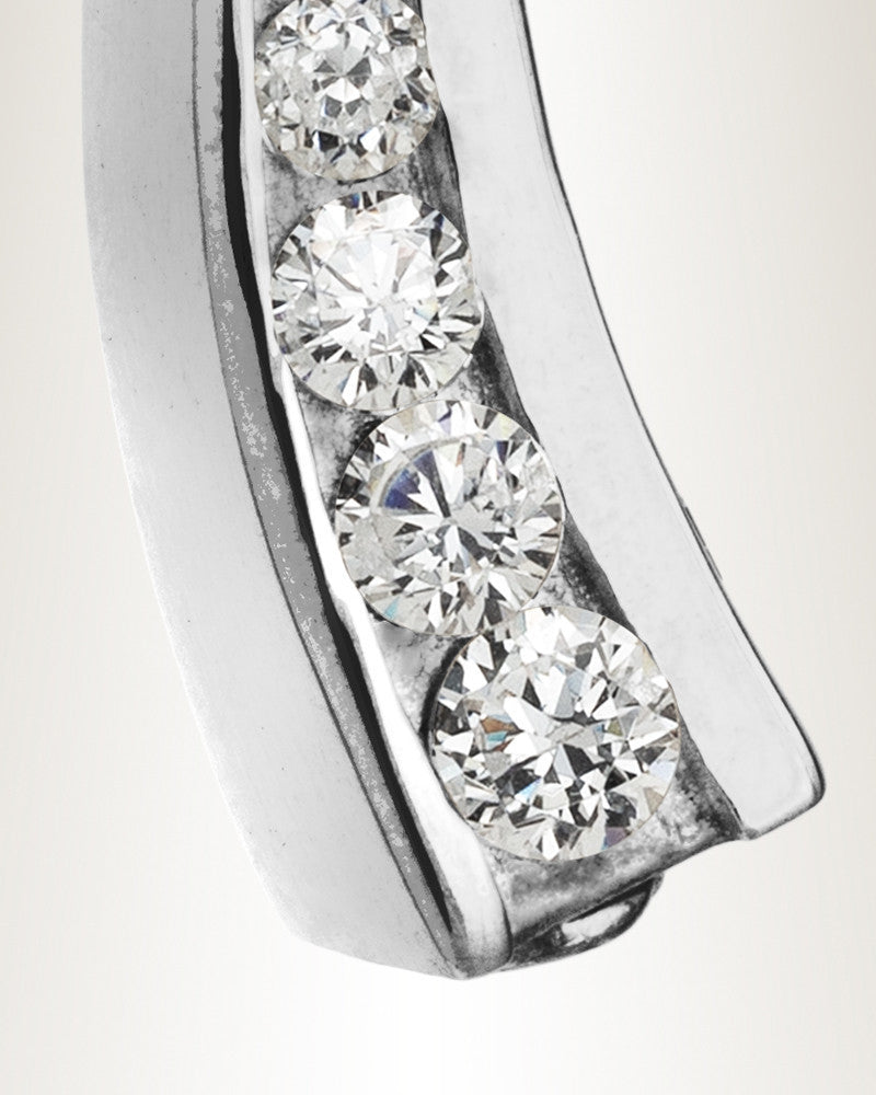Sterling Silver Leaf with Cubic Zirconia Cremation Keepsake
