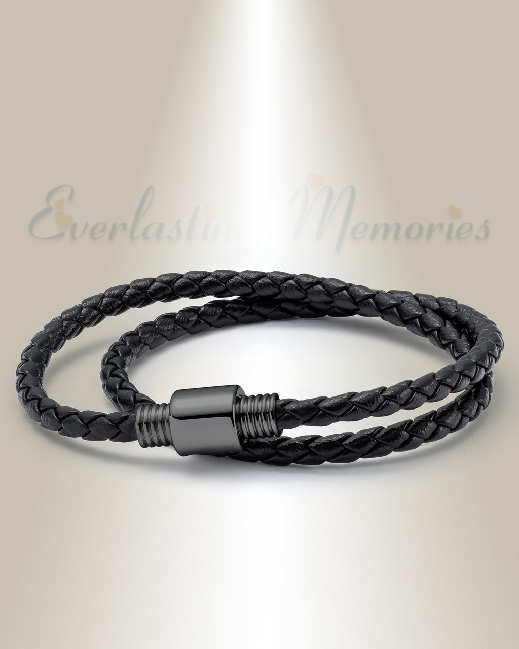 Black Stainless Steel Reverent Bracelet Cremation Jewelry