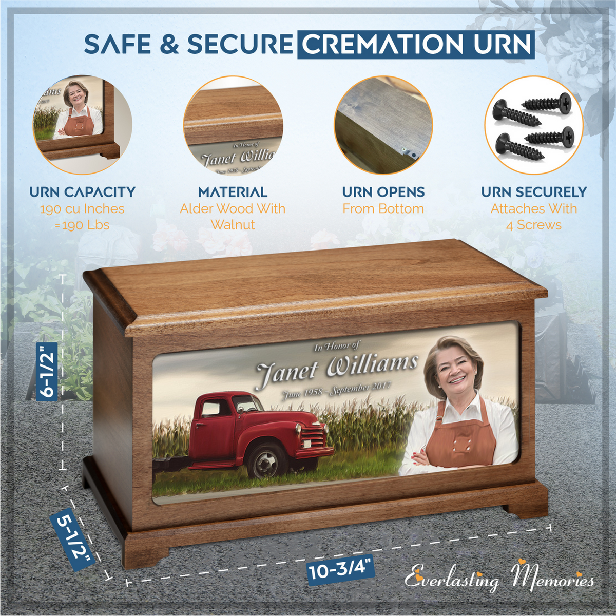 Farmers Picture Cremation Urn