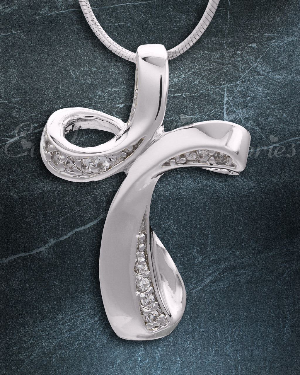 Silver Forever Cross Cremation Jewelry
