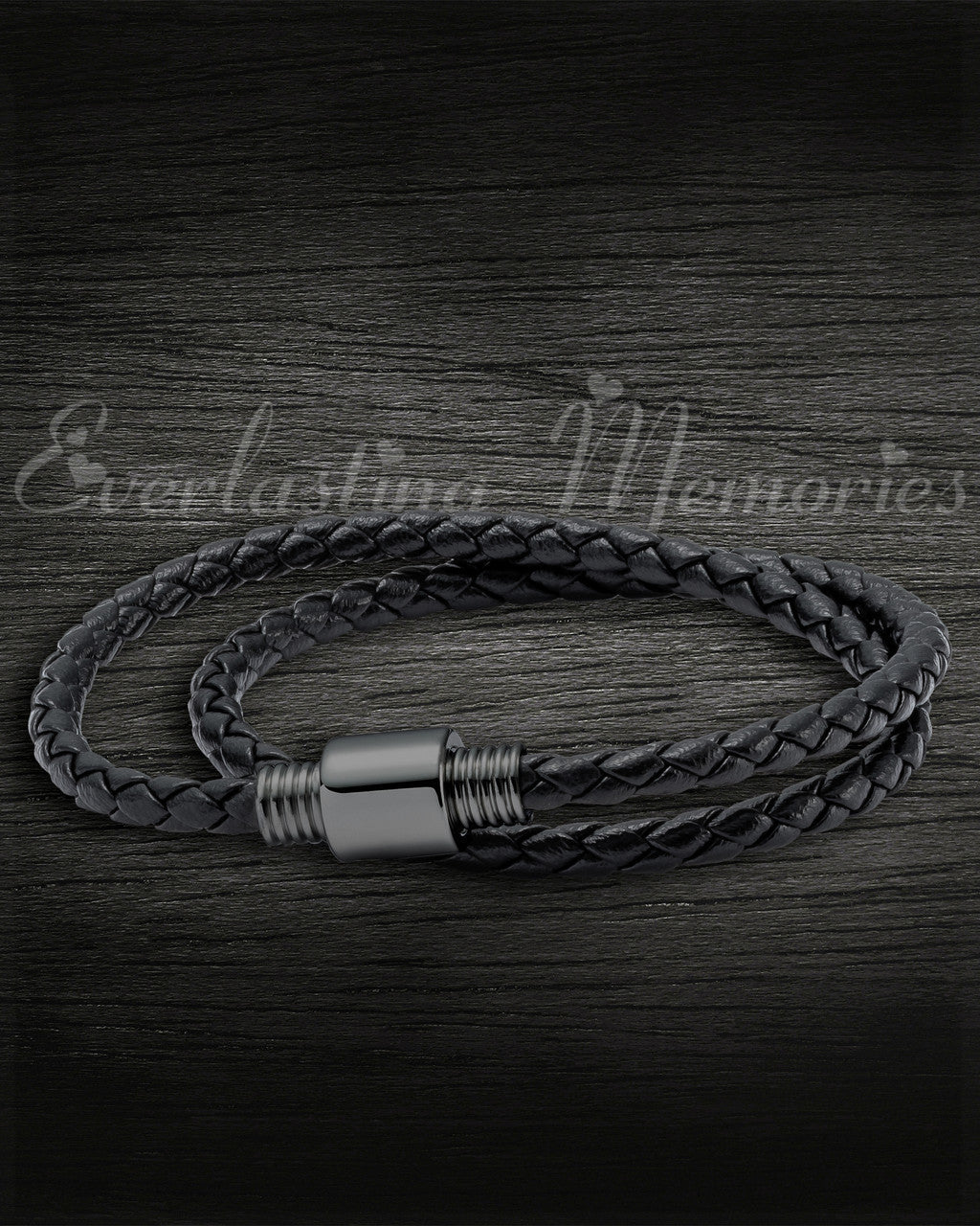 Black Stainless Steel Reverent Bracelet Cremation Jewelry