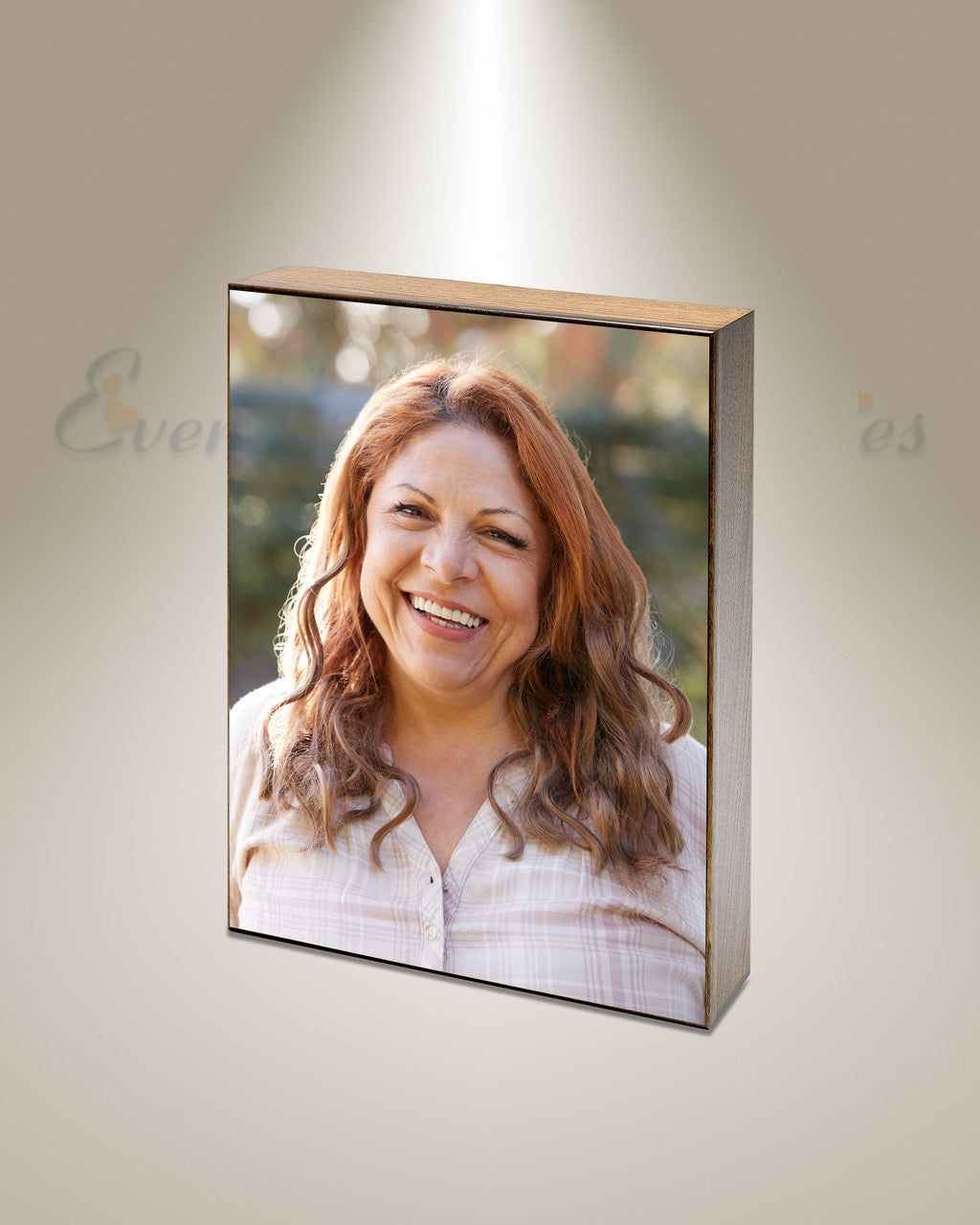 Cherished Memories Wood Photo Cremation Urn