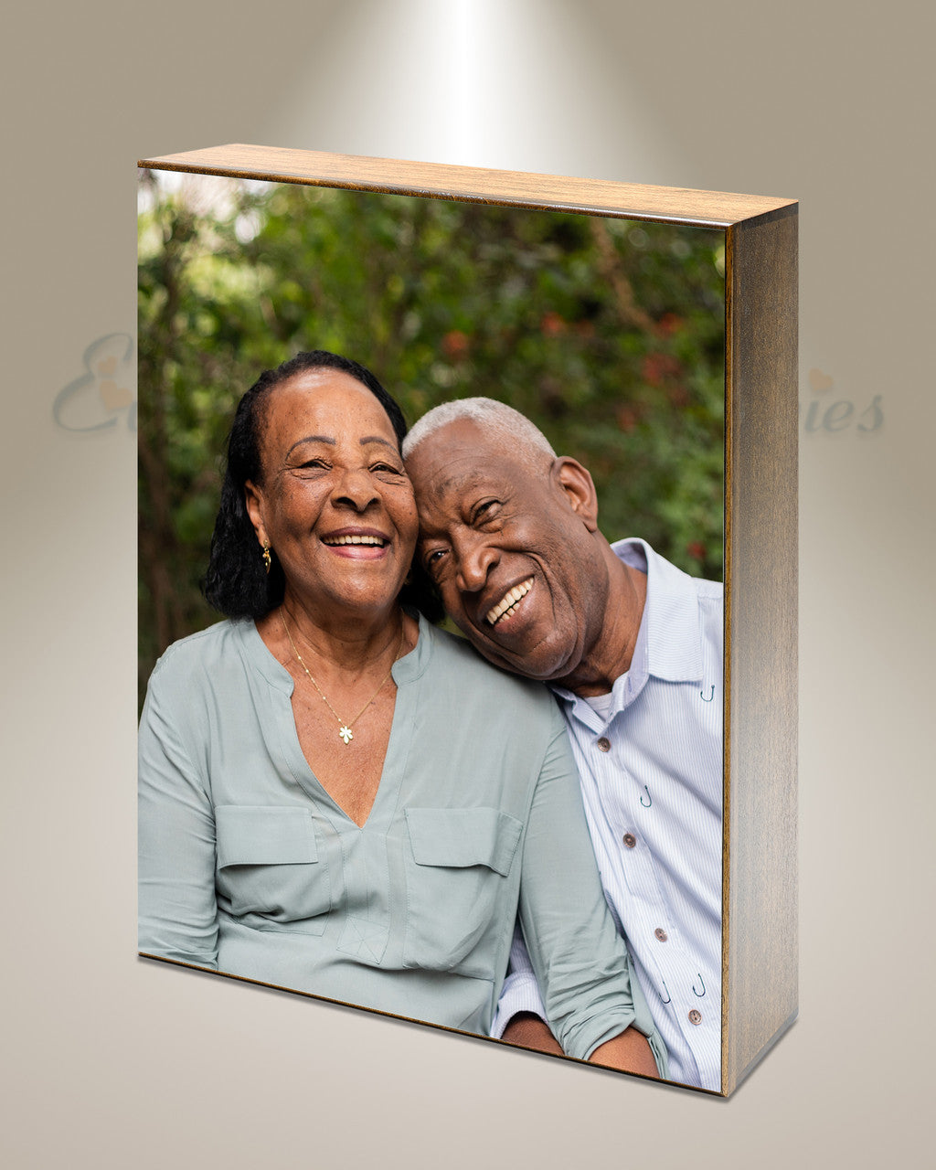 Together For Eternity Wood Photo Cremation Urn