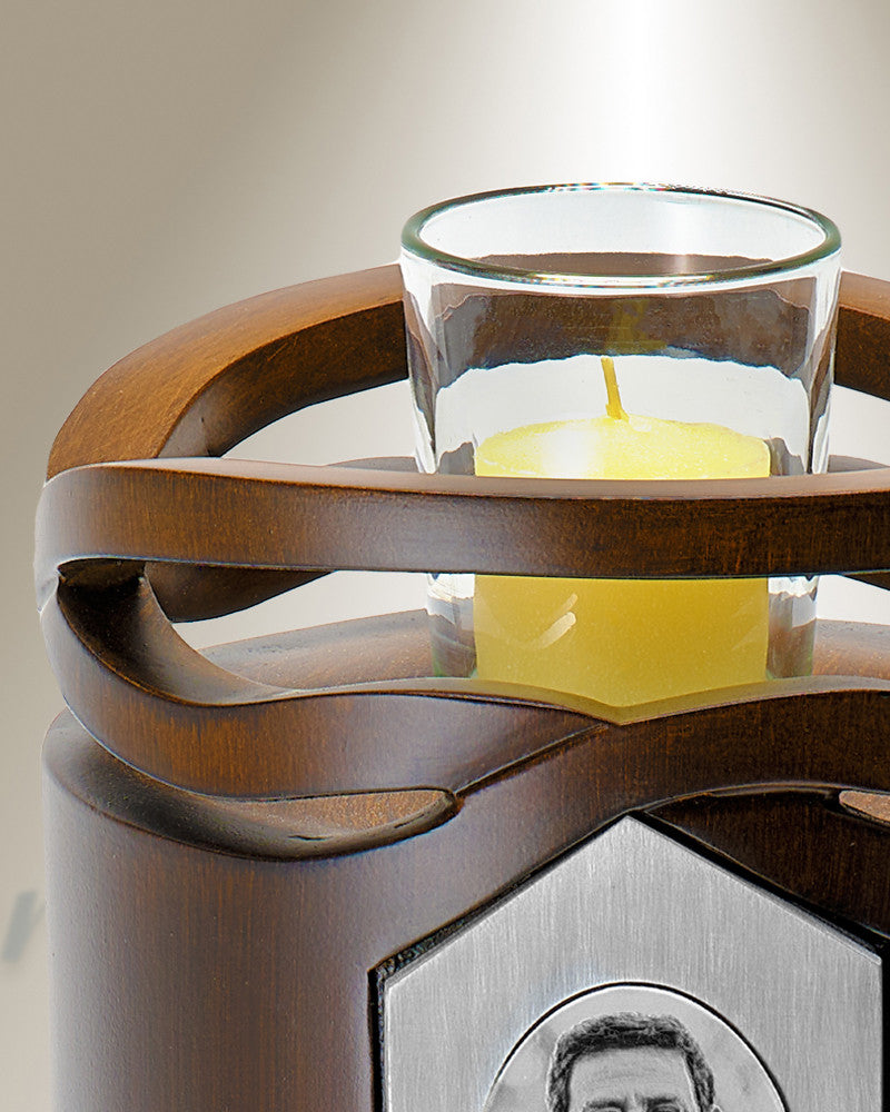 Infinity Wood Photo Cremation Urn