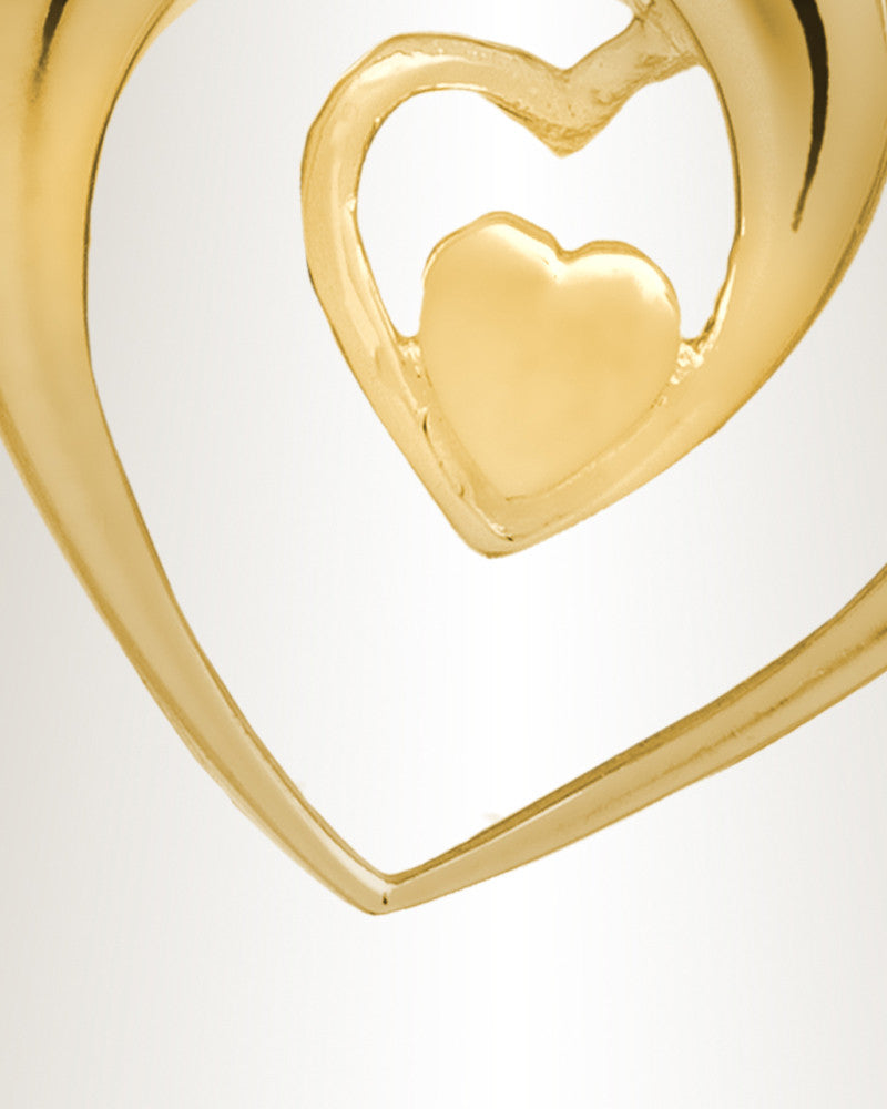 14K Gold Hearts Memorial Locket