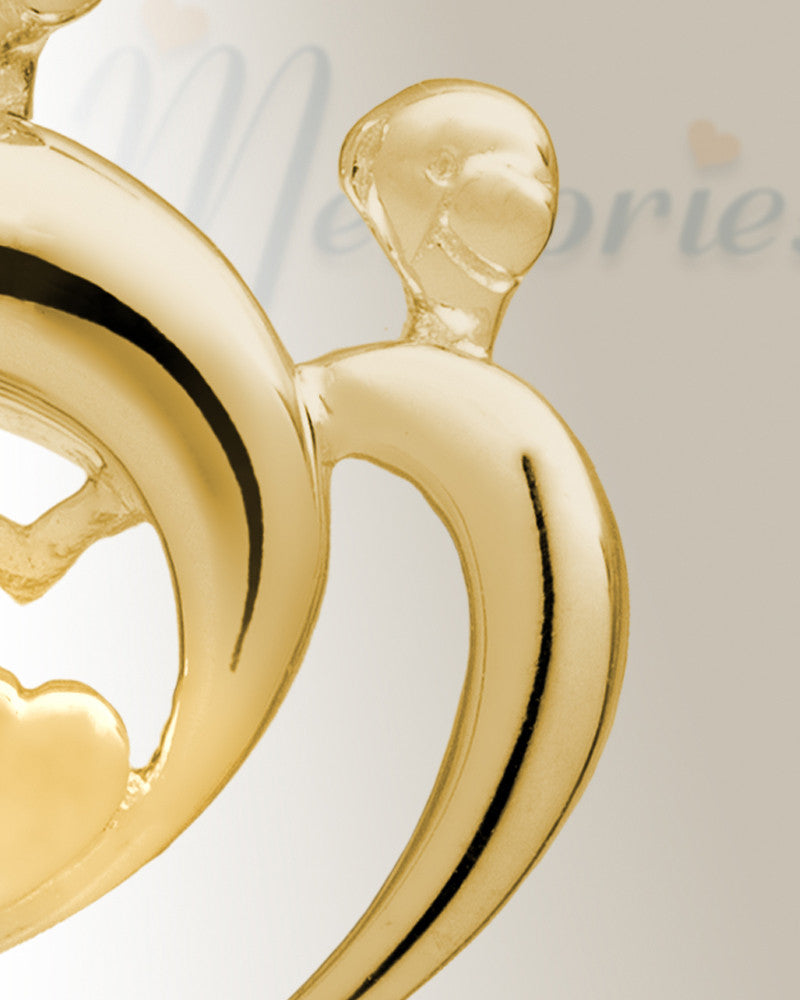 14K Gold Hearts Memorial Locket