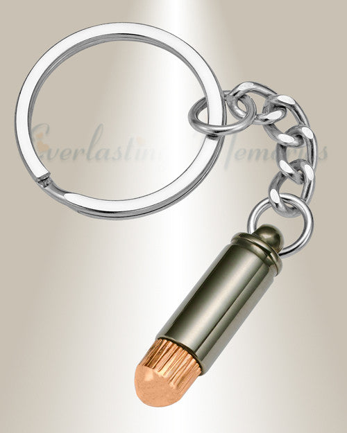Black Bullet Urn Keychain