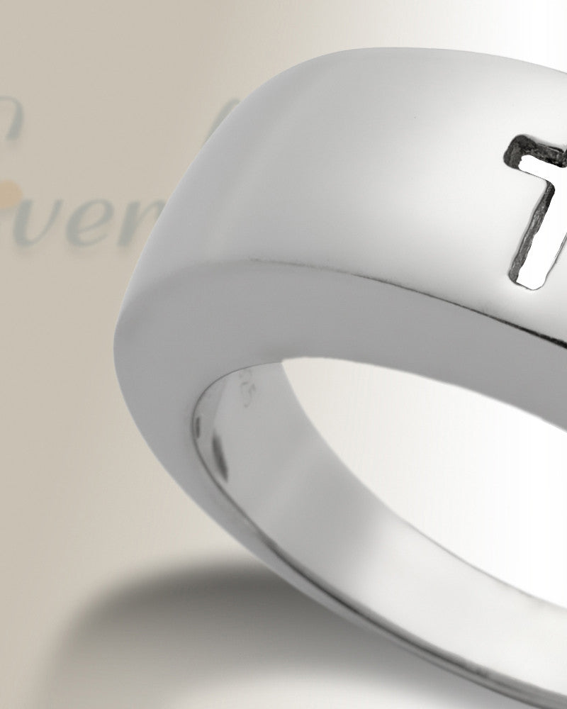 Women's Holy Silver Cross Ashes Ring