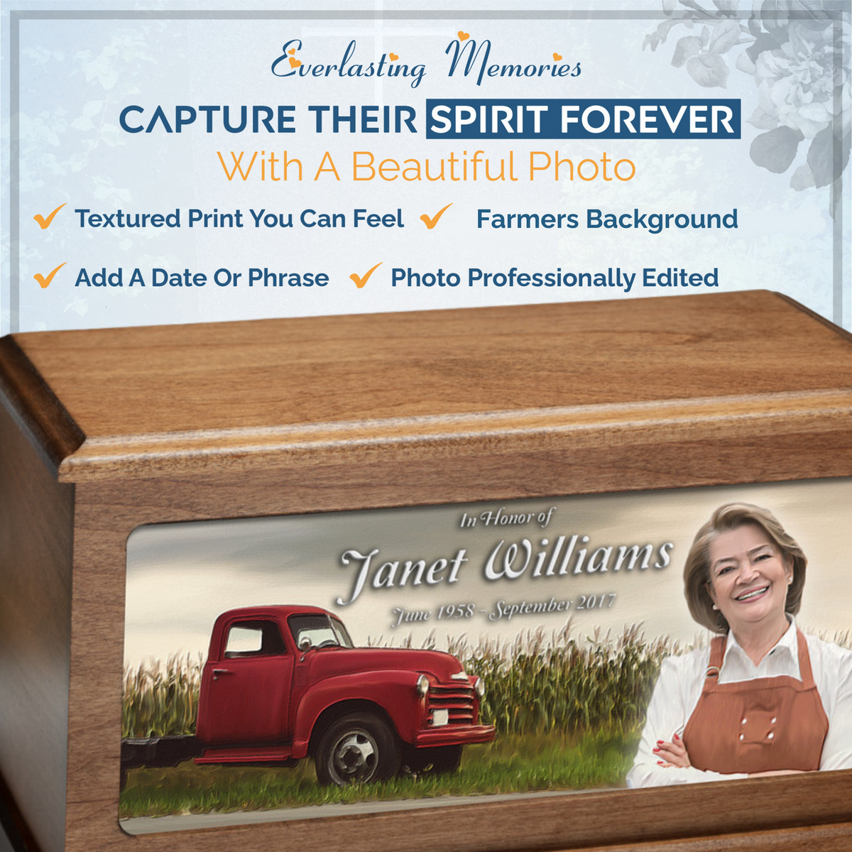 Farmers Picture Cremation Urn