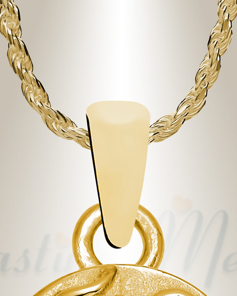 Gold Plated Fallon Round Picture Locket Cremation Urn Pendant