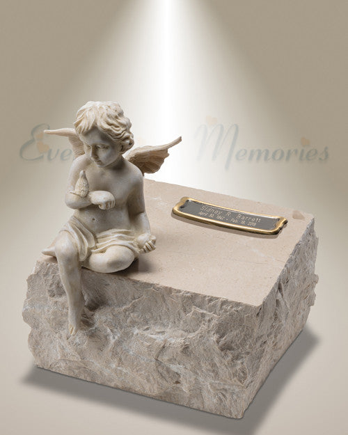 Cream Angels Among Us Cremation Urn