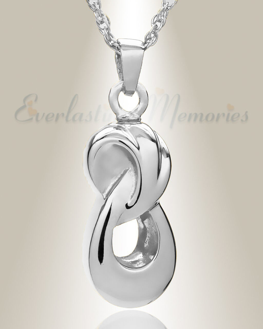 14K White Gold Everlasting Infinity Companion Funeral Jewelry