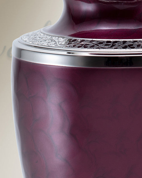 Carnation Purple Individual Cremation Urn