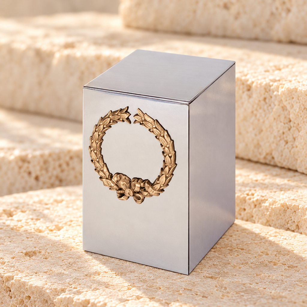 Everett Golden Wreath Urn — main — C25CBU384